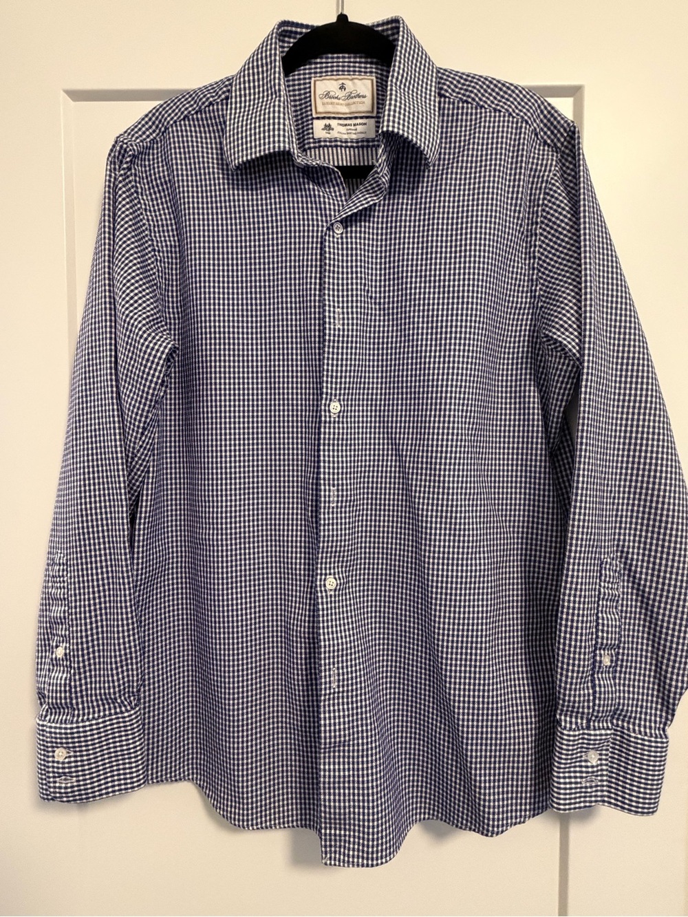 Brooks Brothers Blue & White Gingham Dress Shirt